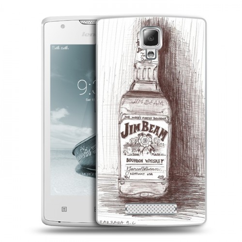 Дизайнерский пластиковый чехол для Lenovo A1000 Jim Beam