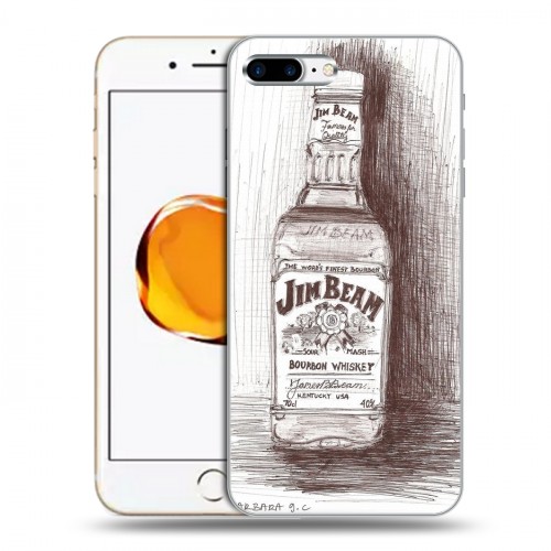 Дизайнерский силиконовый чехол для Iphone 7 Plus / 8 Plus Jim Beam