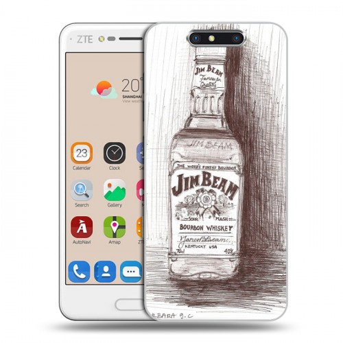 Дизайнерский пластиковый чехол для ZTE Blade V8 Jim Beam