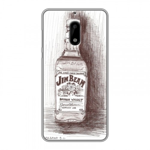 Дизайнерский пластиковый чехол для Nokia 6 Jim Beam