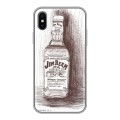 Дизайнерский силиконовый чехол для Iphone x10 Jim Beam