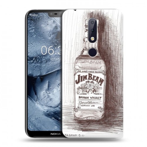 Дизайнерский пластиковый чехол для Nokia 6.1 Plus Jim Beam