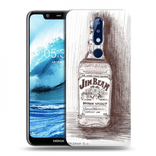 Дизайнерский силиконовый чехол для Nokia 5.1 Plus Jim Beam