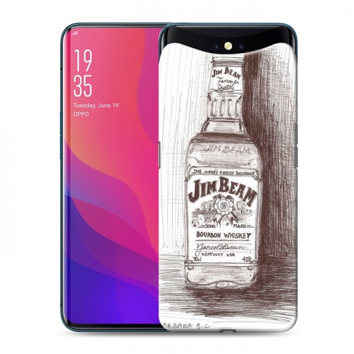 Дизайнерский силиконовый чехол для OPPO Find X Jim Beam