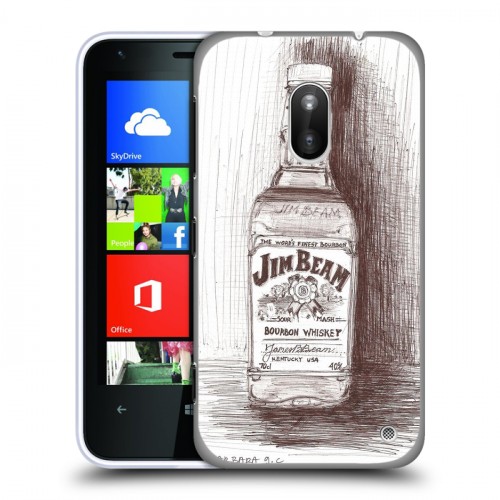 Дизайнерский пластиковый чехол для Nokia Lumia 620 Jim Beam