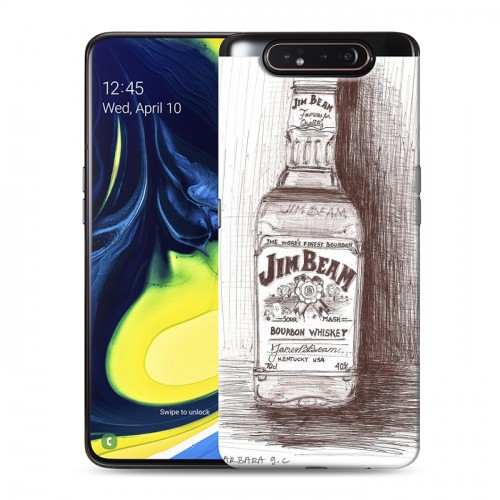 Дизайнерский пластиковый чехол для Samsung Galaxy A80 Jim Beam