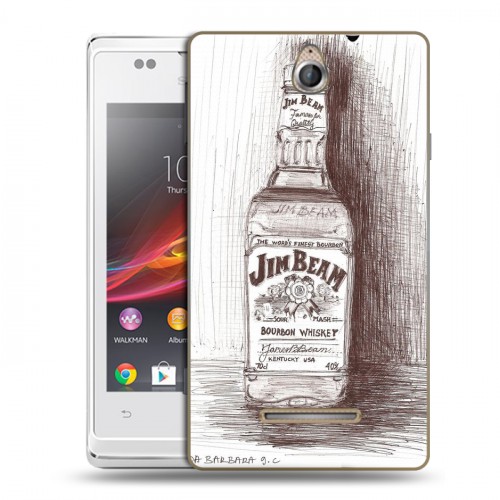 Дизайнерский пластиковый чехол для Sony Xperia E Jim Beam