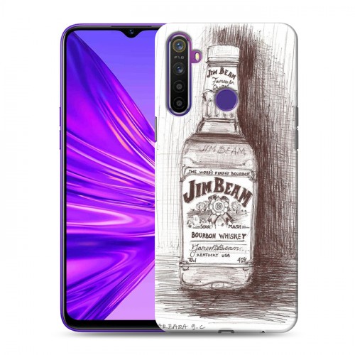 Дизайнерский силиконовый чехол для Realme 5 Jim Beam