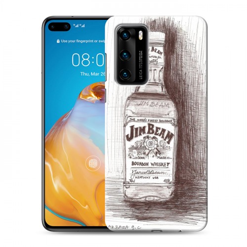 Дизайнерский пластиковый чехол для Huawei P40 Jim Beam