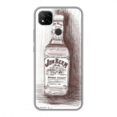 Дизайнерский силиконовый чехол для Xiaomi RedMi 9C Jim Beam