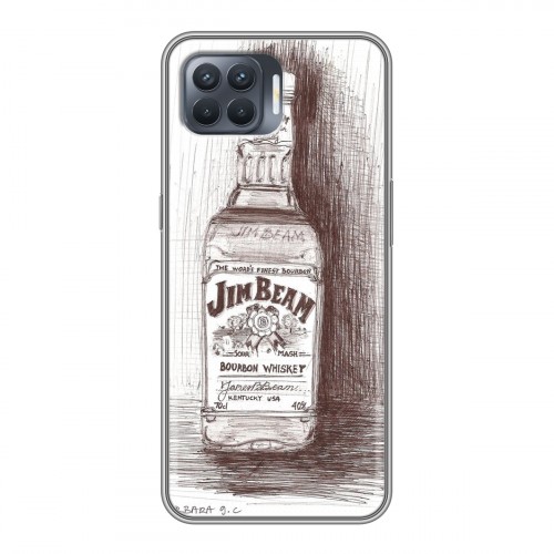 Дизайнерский пластиковый чехол для OPPO Reno4 Lite Jim Beam