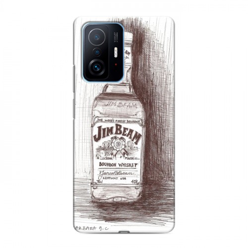 Дизайнерский силиконовый с усиленными углами чехол для Xiaomi 11T Jim Beam