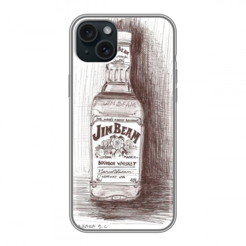 Дизайнерский пластиковый чехол для Iphone 15 Plus Jim Beam