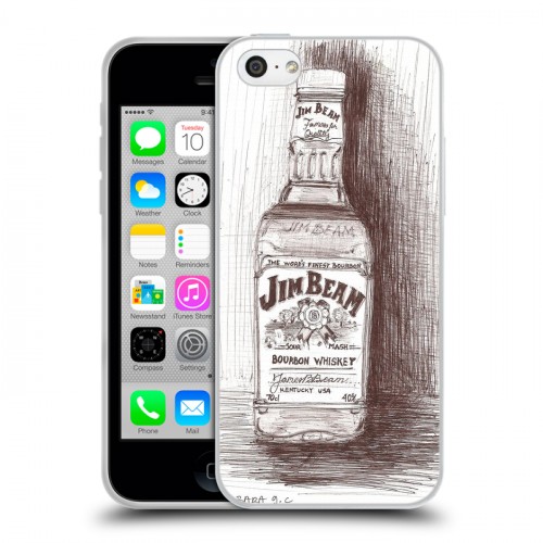 Дизайнерский пластиковый чехол для Iphone 5c Jim Beam