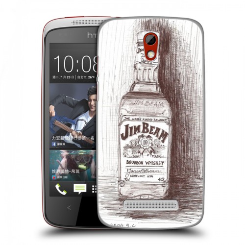 Дизайнерский пластиковый чехол для HTC Desire 500 Jim Beam