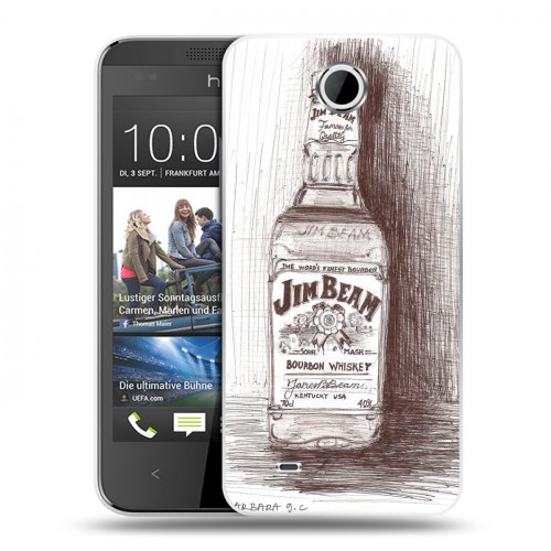 Дизайнерский пластиковый чехол для HTC Desire 300 Jim Beam