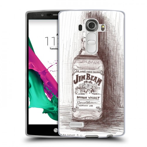 Дизайнерский пластиковый чехол для LG G4 Jim Beam