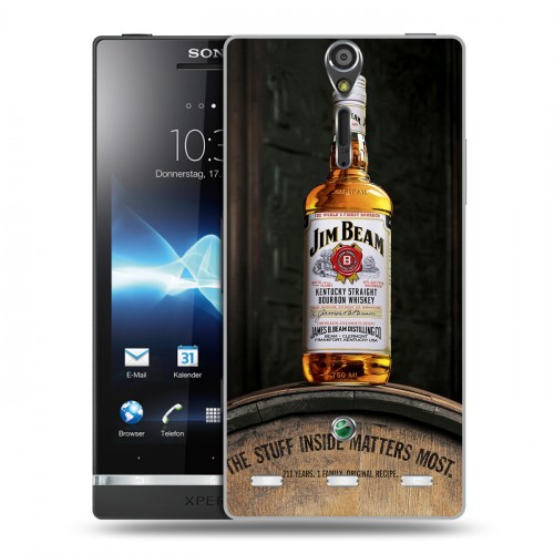 Дизайнерский пластиковый чехол для Sony Xperia S Jim Beam