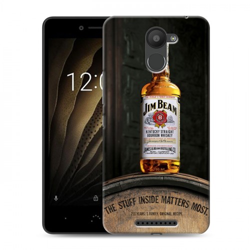 Дизайнерский силиконовый чехол для BQ Aquaris U Jim Beam