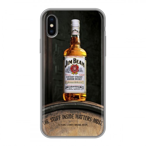 Дизайнерский силиконовый чехол для Iphone x10 Jim Beam