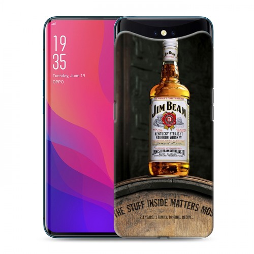 Дизайнерский силиконовый чехол для OPPO Find X Jim Beam