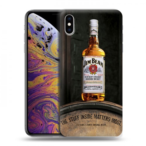 Дизайнерский силиконовый чехол для Iphone Xs Max Jim Beam