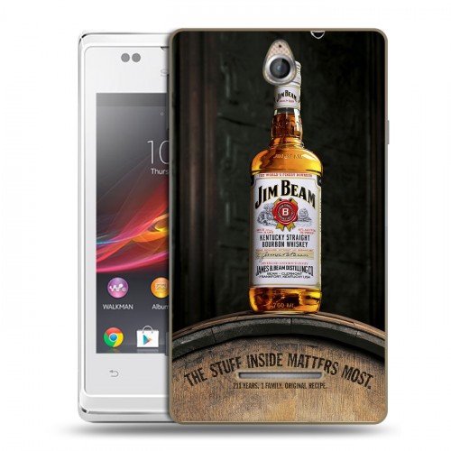 Дизайнерский пластиковый чехол для Sony Xperia E Jim Beam