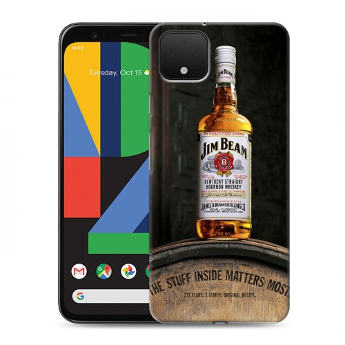 Дизайнерский пластиковый чехол для Google Pixel 4 Jim Beam