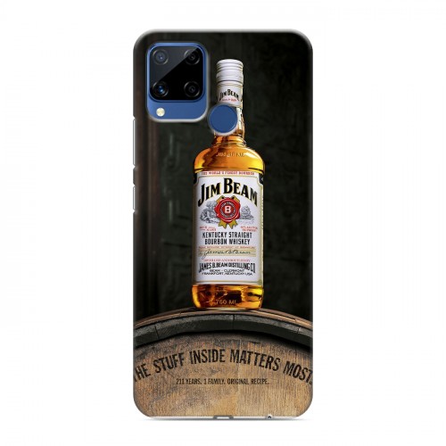 Дизайнерский силиконовый с усиленными углами чехол для Realme C15 Jim Beam