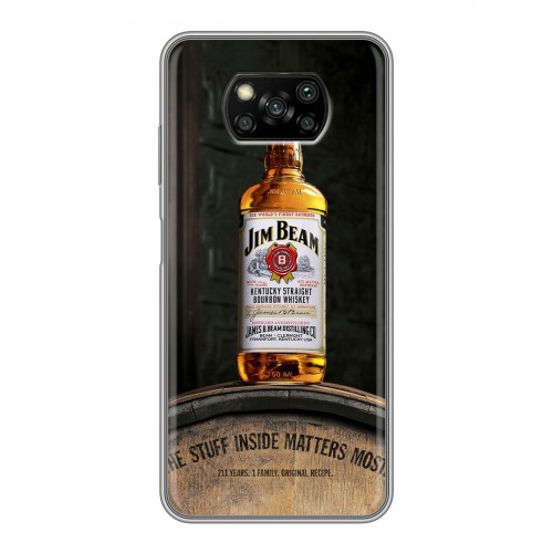 Дизайнерский силиконовый с усиленными углами чехол для Xiaomi Poco X3 Jim Beam