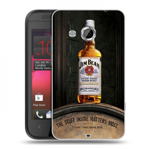 Дизайнерский пластиковый чехол для HTC Desire 200 Jim Beam