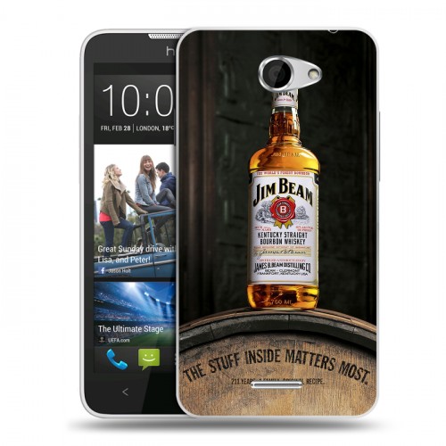 Дизайнерский пластиковый чехол для HTC Desire 516 Jim Beam