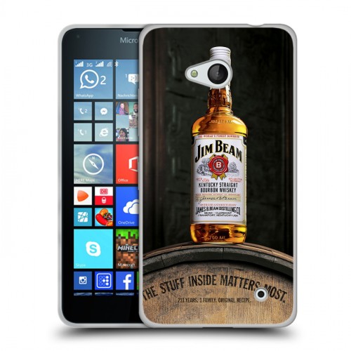 Дизайнерский пластиковый чехол для Microsoft Lumia 640 Jim Beam