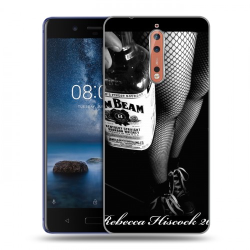 Дизайнерский пластиковый чехол для Nokia 8 Jim Beam