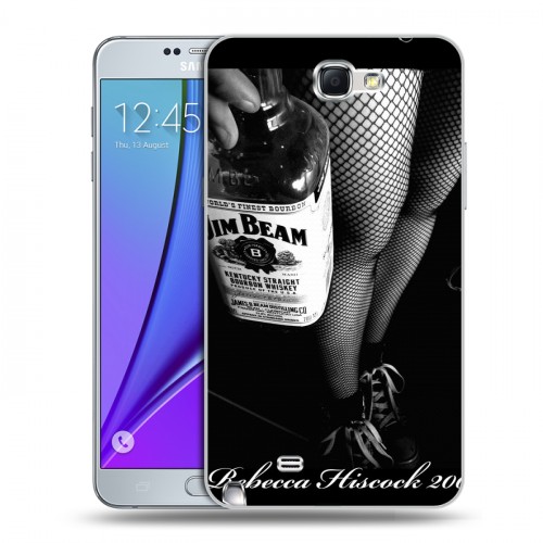 Дизайнерский пластиковый чехол для Samsung Galaxy Note 2 Jim Beam