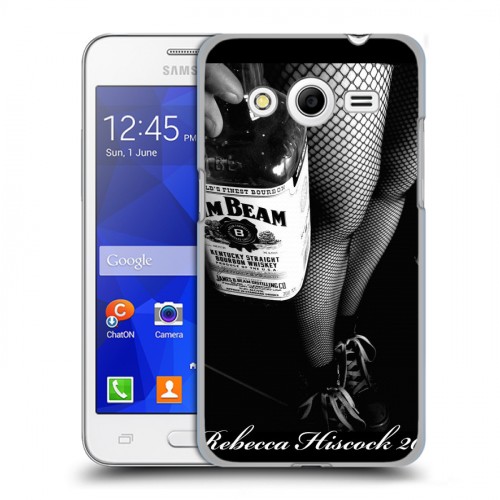 Дизайнерский пластиковый чехол для Samsung Galaxy Core 2 Jim Beam