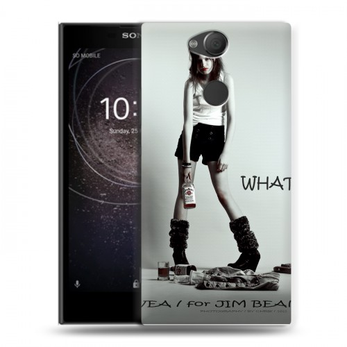 Дизайнерский силиконовый с усиленными углами чехол для Sony Xperia XA2 Jim Beam
