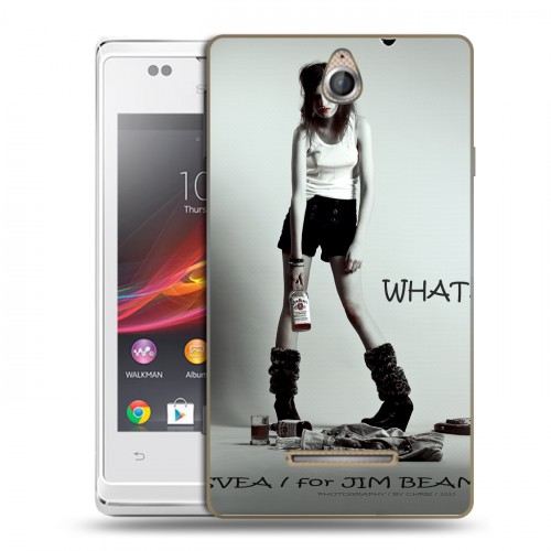 Дизайнерский пластиковый чехол для Sony Xperia E Jim Beam