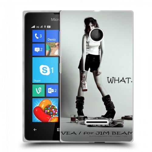 Дизайнерский пластиковый чехол для Microsoft Lumia 435 Jim Beam