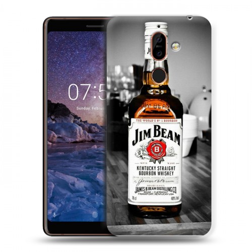 Дизайнерский пластиковый чехол для Nokia 7 Plus Jim Beam