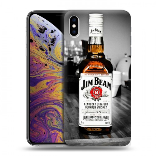 Дизайнерский силиконовый чехол для Iphone Xs Max Jim Beam