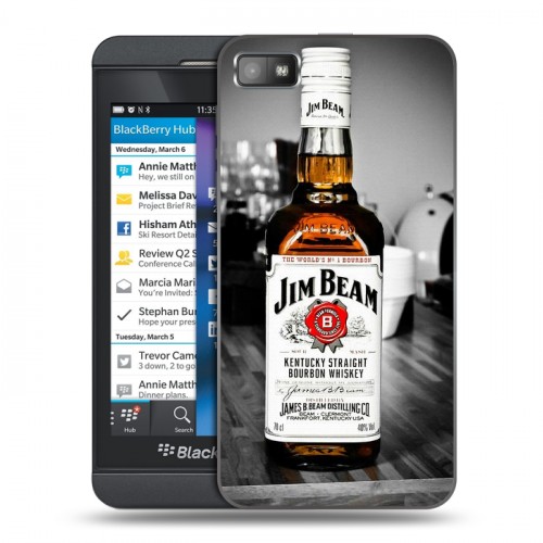 Дизайнерский пластиковый чехол для BlackBerry Z10 Jim Beam