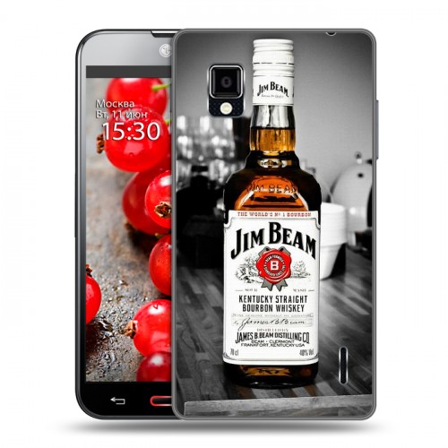 Дизайнерский пластиковый чехол для LG Optimus G Jim Beam