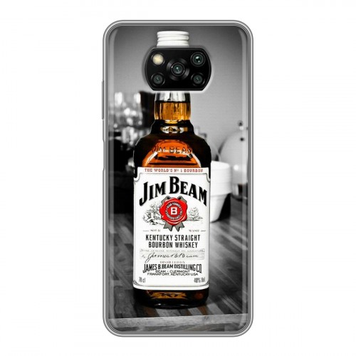 Дизайнерский силиконовый с усиленными углами чехол для Xiaomi Poco X3 Jim Beam