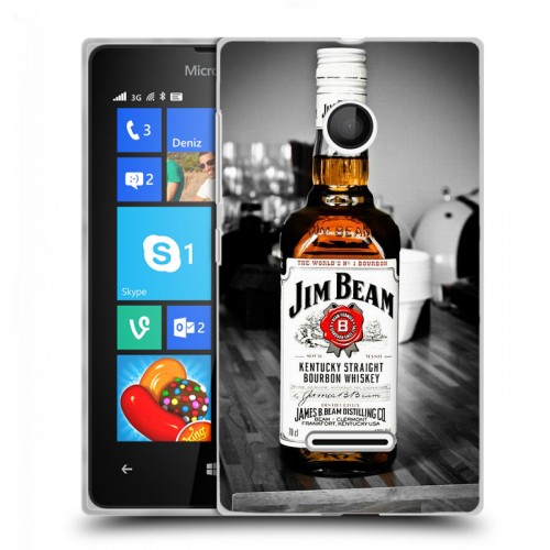 Дизайнерский пластиковый чехол для Microsoft Lumia 435 Jim Beam