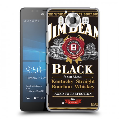 Дизайнерский пластиковый чехол для Microsoft Lumia 950 Jim Beam