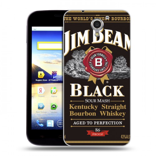 Дизайнерский пластиковый чехол для ZTE Blade A510 Jim Beam