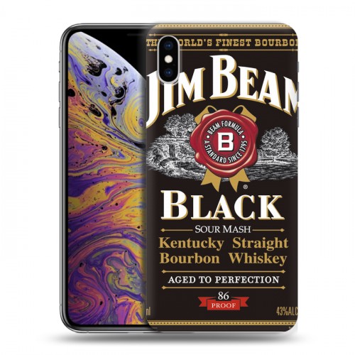 Дизайнерский силиконовый чехол для Iphone Xs Max Jim Beam