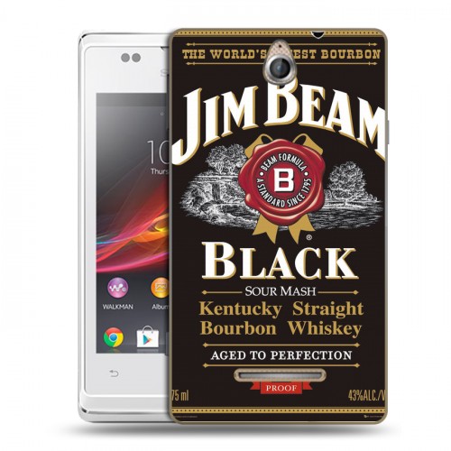 Дизайнерский пластиковый чехол для Sony Xperia E Jim Beam