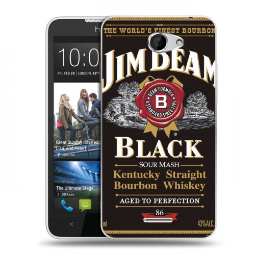 Дизайнерский пластиковый чехол для HTC Desire 516 Jim Beam